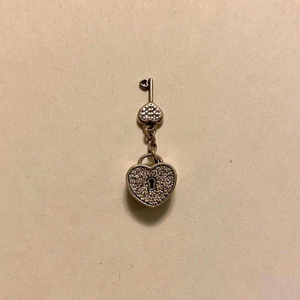 Pandora Pavé Padlock Heart & Key Charm
